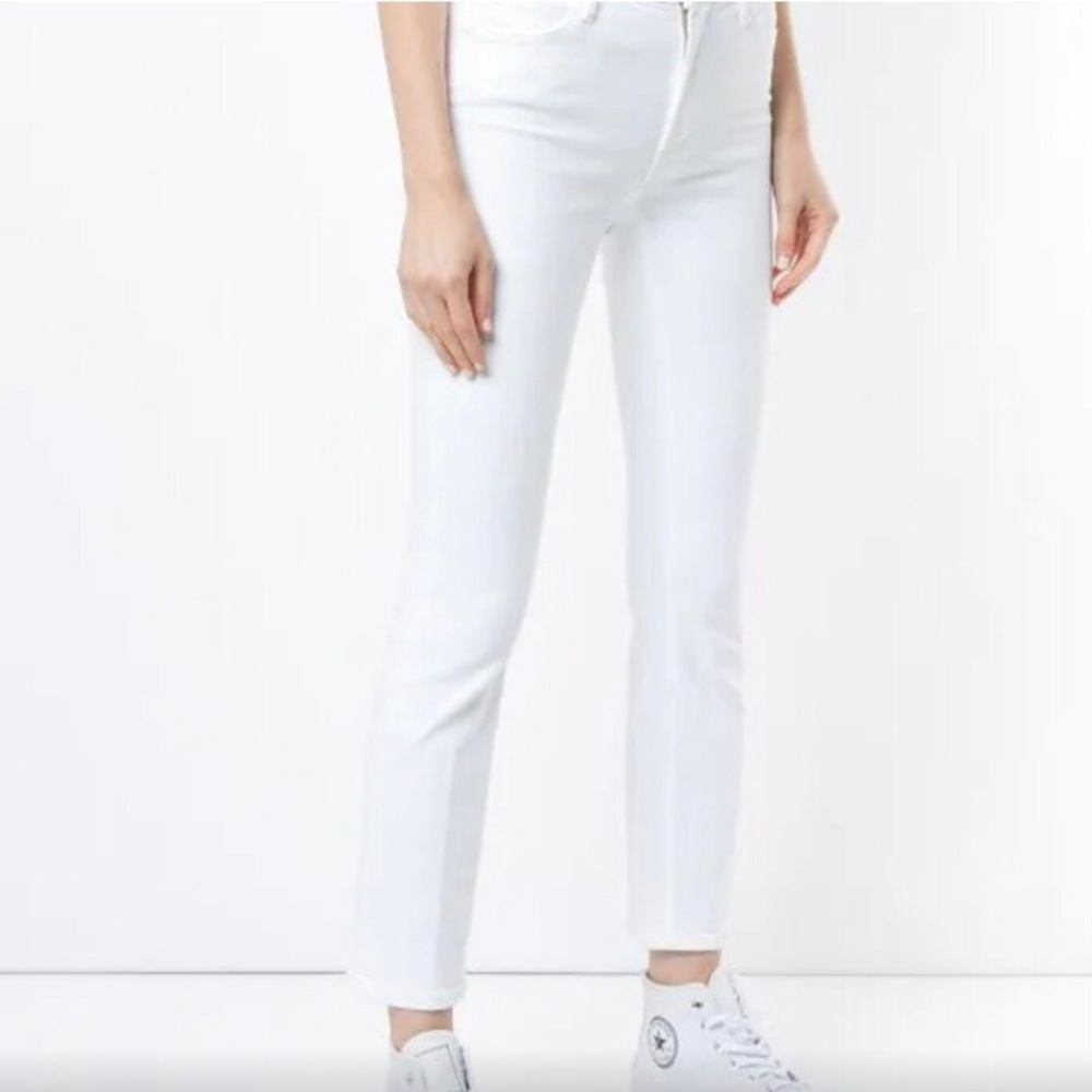 Mother white skinny jeans .